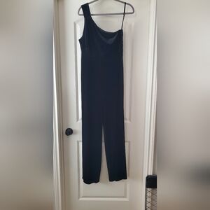 Velvet Banana Republic Factory Black One-Shoulder Jumpsuit